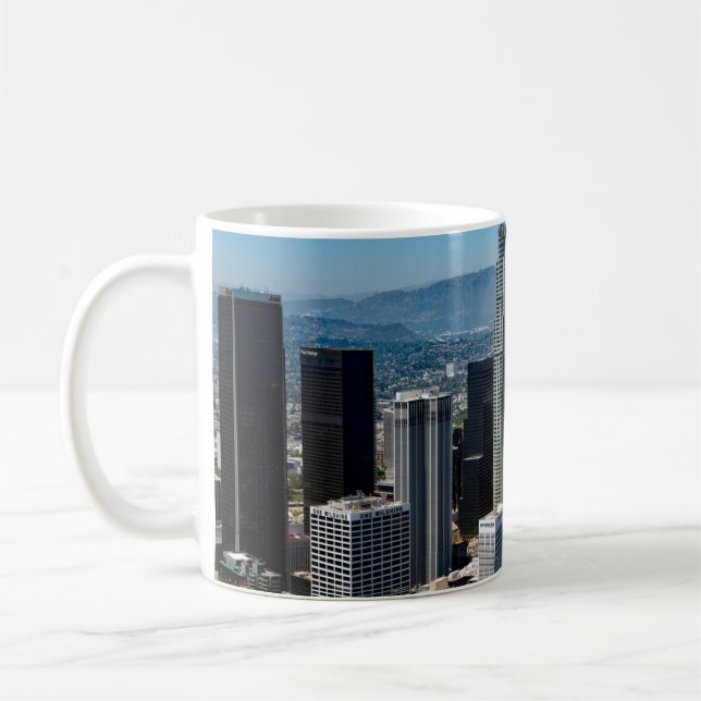 Caneca De Café Belo Centro Los Angeles California Skyline (Esquerda)