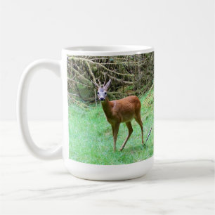 Caneca De Café Belo cervo com chifres Habitat de floresta selvage