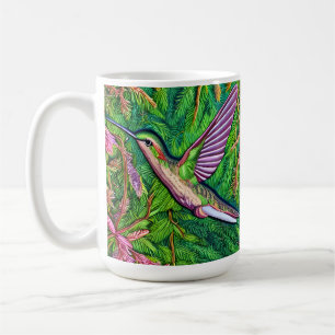 Caneca De Café Belo Chique Pequeno Hummingbird.