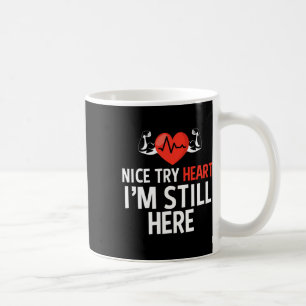 Caneca De Café Belo coração, ainda estou aqui Doença do Coração,