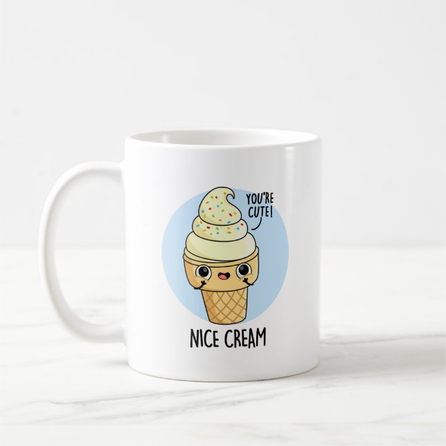 Caneca De Café Belo Creme Engraçado Sorvete Pun (Esquerda)