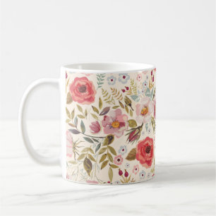 Caneca De Café Belo desenho da flor da Rosa vermelha