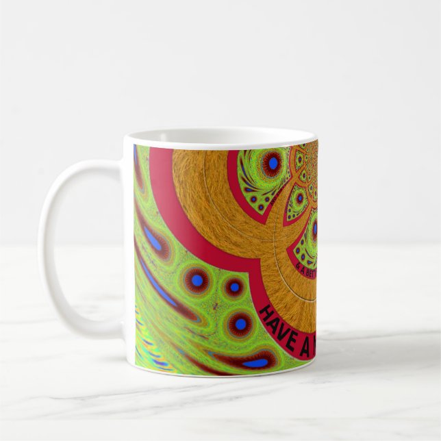 Caneca De Café Belo Design do Padrão Africano Mandala (Esquerda)