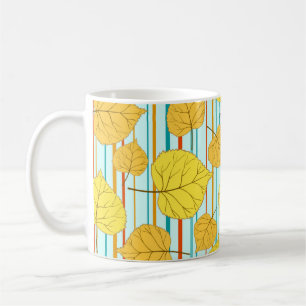 Caneca De Café Belo e alegre padrão de outono sem costura com
