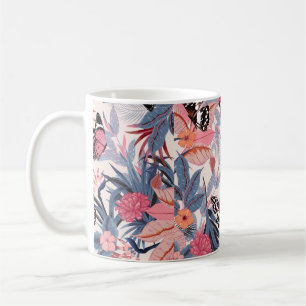 Caneca De Café belo e sem descontinuidades artístico e tropical