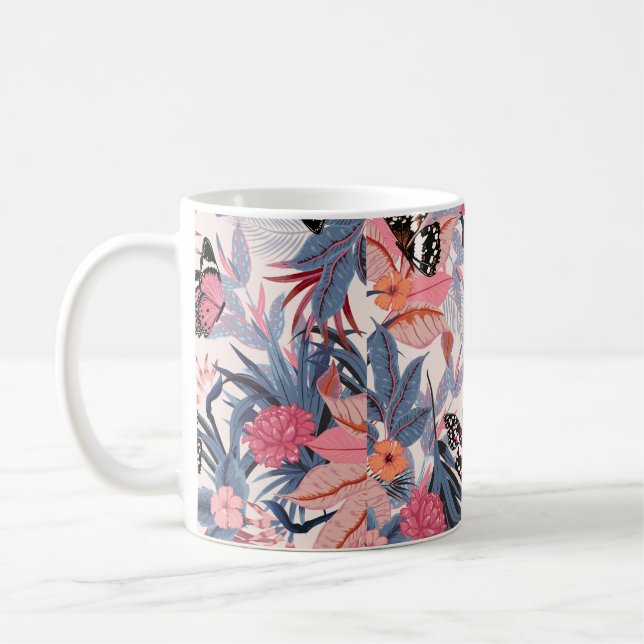 Caneca De Café belo e sem descontinuidades artístico e tropical b (Esquerda)