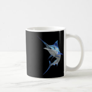 Caneca De Café Belo espadim azul de pesca com palha curta