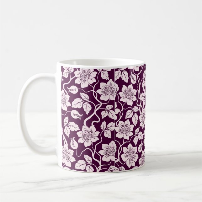 Caneca De Café Belo Fundo Floral (Esquerda)