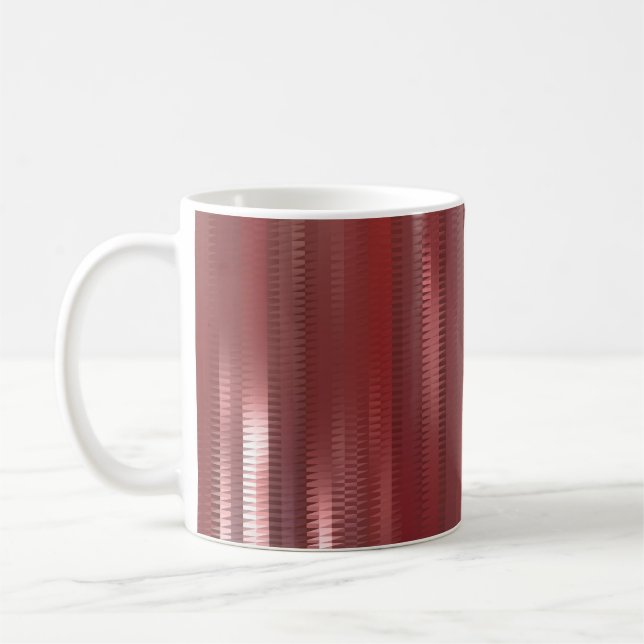 Caneca De Café Belo fundo vermelho abstrato vertical com li (Esquerda)