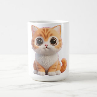 Caneca De Café Belo Gatinho Laranja de Olhos Grandes