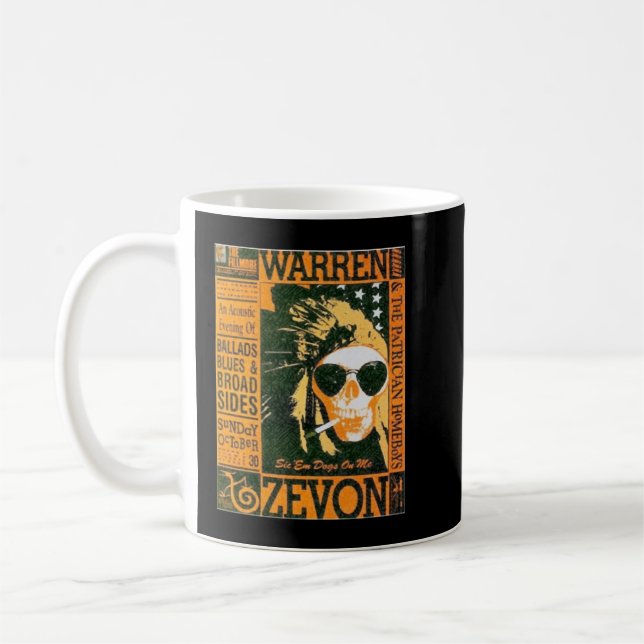 Caneca De Café Belo Modelo Warren Art Zevon Gift Movie Fans (Esquerda)