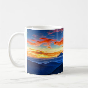 Caneca De Café Belo Monte Panorâmico Fuji Sunset