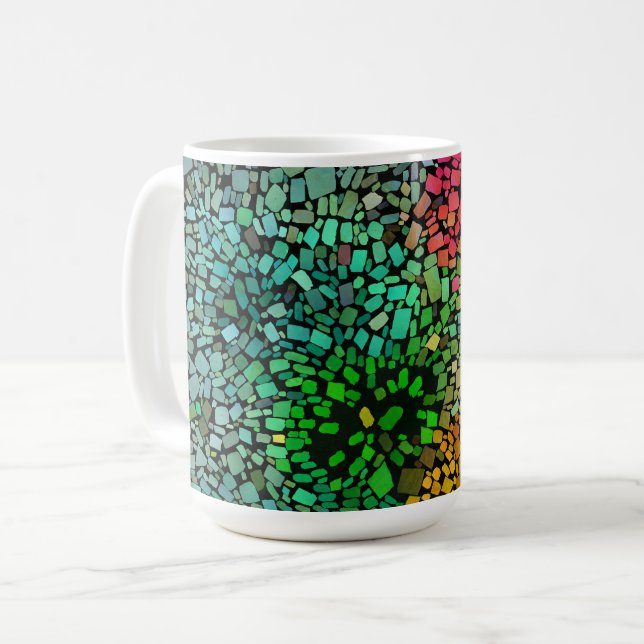 Caneca De Café Belo mosaico (Frente Esquerda)