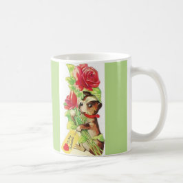 Caneca De Café Belo Namorados Vintage Boston Terrier Puppy
