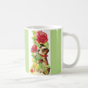 Caneca De Café Belo Namorados Vintage Boston Terrier Puppy