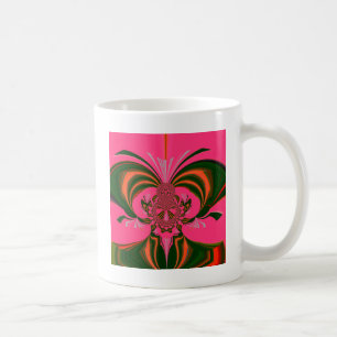 Caneca De Café Belo Ouro Vermelho Rosa Quente Africano Verde