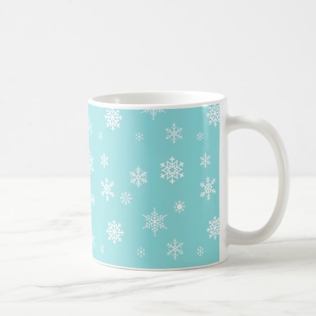 Caneca De Café Belo padrão de floco de neve (Direita)