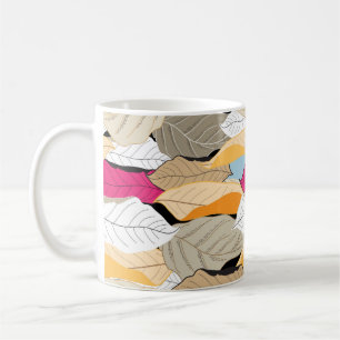 Caneca De Café belo padrão de outono sem descontinuidades de lic