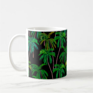 Caneca De Café Belo padrão floral sem costura acrílico w