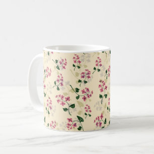 Caneca De Café Belo padrão floral sem descontinuidades esqueça-