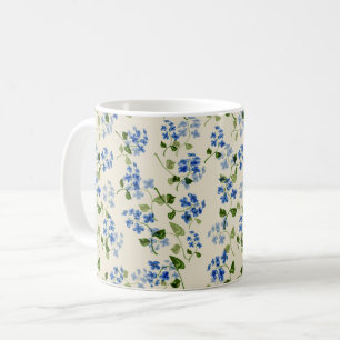 Caneca De Café Belo padrão floral sem descontinuidades esqueça-me