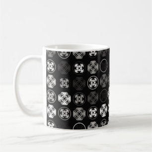 Caneca De Café Belo padrão geométrico design, arte,