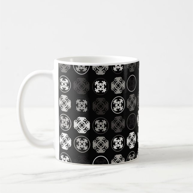 Caneca De Café Belo padrão geométrico design, arte,  (Esquerda)
