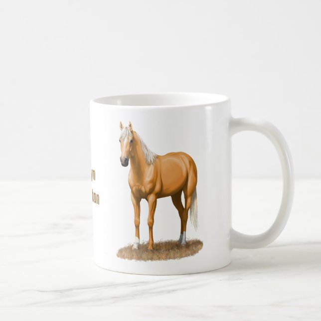 Caneca De Café Belo Palomino Quarter Horse Stallion (Direita)