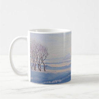 Caneca De Café Belo panorama islandês de arte no inverno