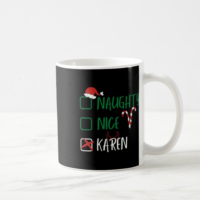 Caneca De Café Belo Papai noel de Natal Karen Engraçado com (Direita)