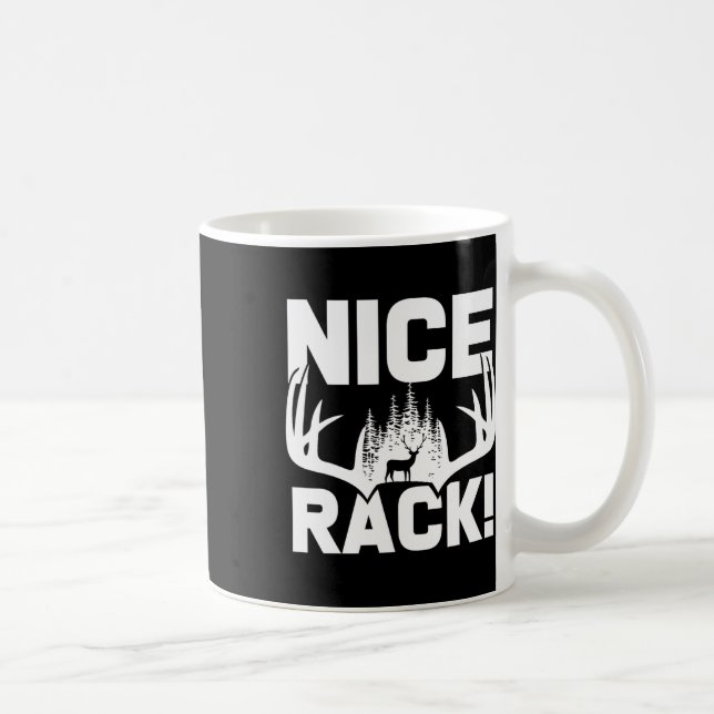 Caneca De Café Belo Rack Antlers Deer Engraçado Caçando Humor Caç (Direita)