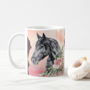 Caneca De Café Belo Ranhura de Cavalos, Mug de Café Ocidental, Ta