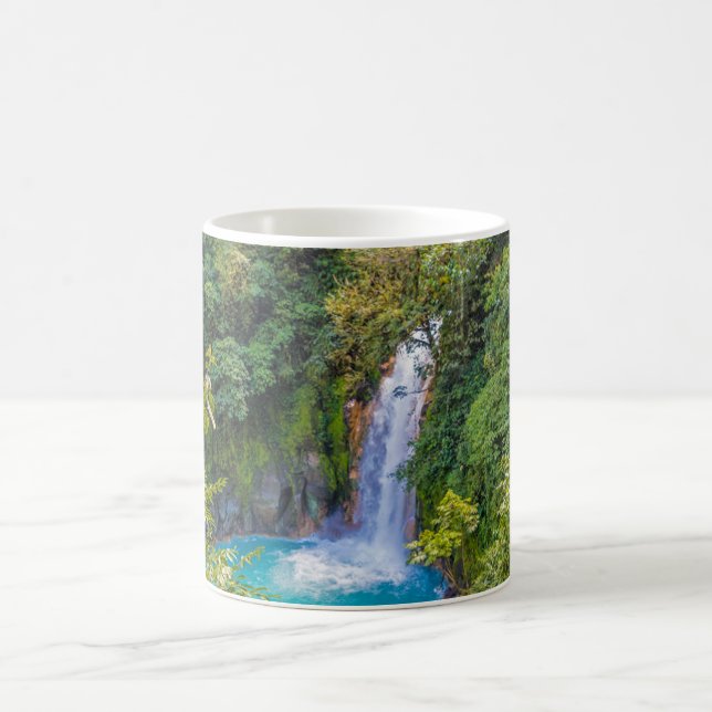 Caneca De Café Belo Relaxamento da Caipira Única Azul na Selva (Centro)