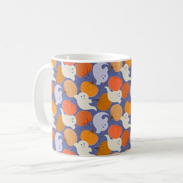 Caneca De Café Belo Retro de Halloween (Frente Esquerda)