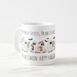 Caneca De Café Belo Retro Engraçado Quote Bats Feliz Halloween Fa