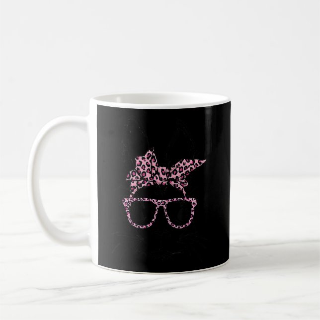 Caneca De Café Belo Rosto Colar Óculos Leopardo Banda de Cabeça F (Esquerda)