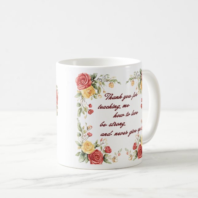 Caneca De Café Belo Sentimento para Embrulho de Mãe (Frente Esquerda)