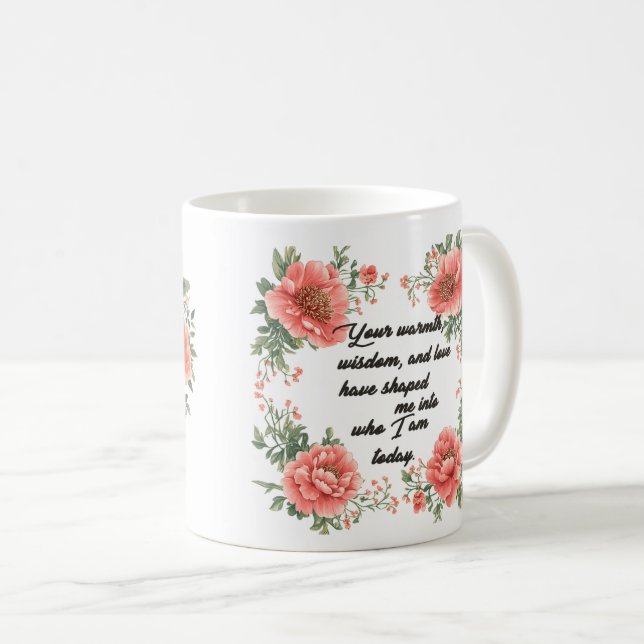 Caneca De Café Belo Sentimento para Embrulho de Mãe (Frente Esquerda)
