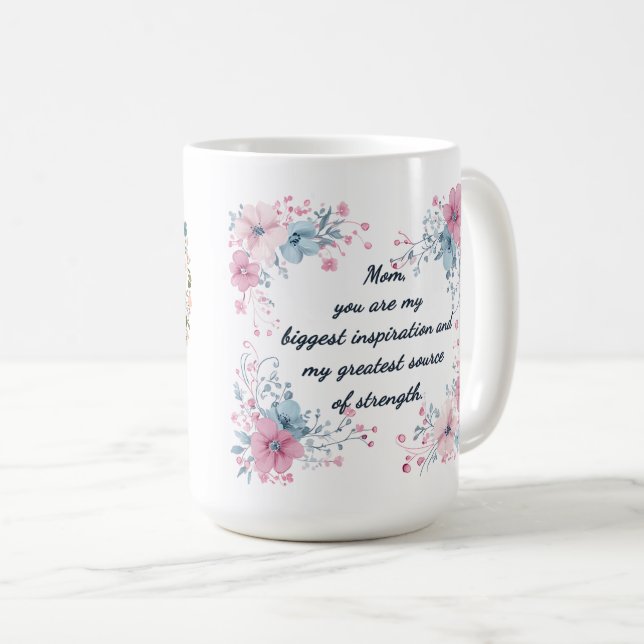 Caneca De Café Belo Sentimento para Envoltório de Mãe (Frente Esquerda)