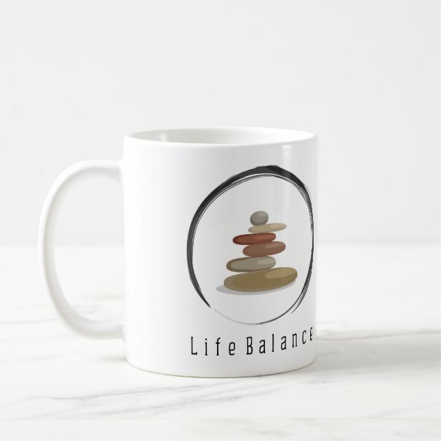 Caneca De Café Belo Símbolo de uma Vida Equilibrada (Esquerda)