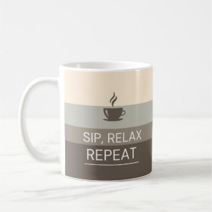 Caneca De Café Belo "SIP RELAX REPEAT"