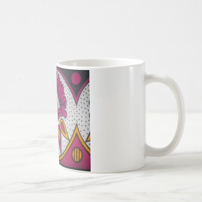 Caneca De Café Belo Tecido Africano  Motif Art Impressão (Direita)