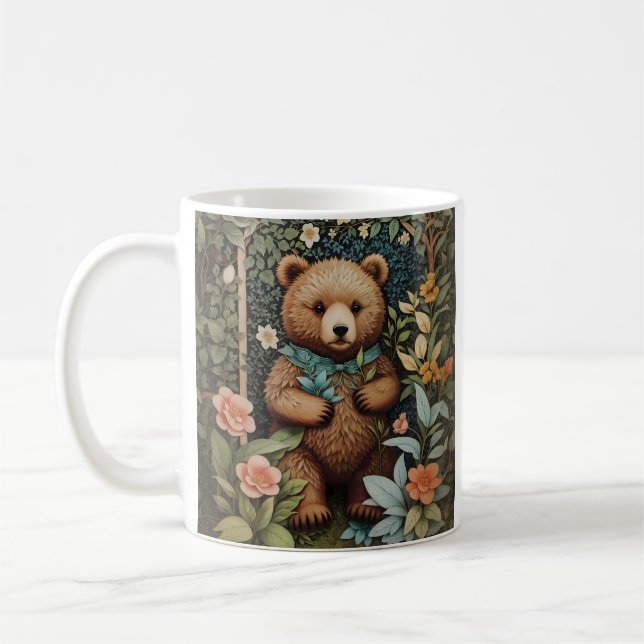 Caneca De Café Belo Urso Castanho William Morris Inspirou (Esquerda)