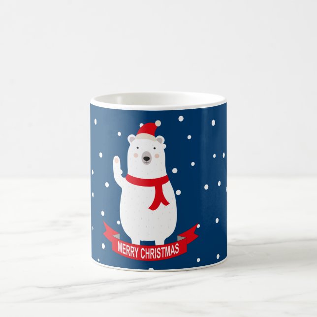 Caneca De Café Belo Urso Polar de Natal  (Centro)