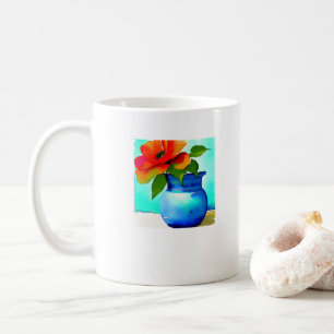 Caneca De Café Belo Vaso Flor
