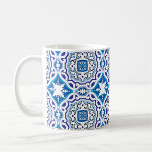 Caneca De Café 💙 Belos Azulejos azuis, IV,