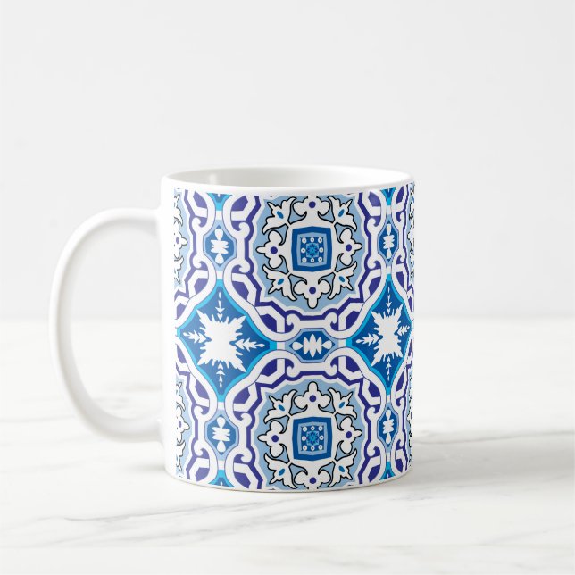 Caneca De Café 💙 Belos Azulejos azuis, IV,  (Esquerda)