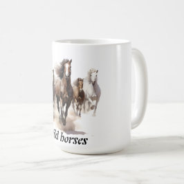 Caneca De Café belos cavalos selvagens
