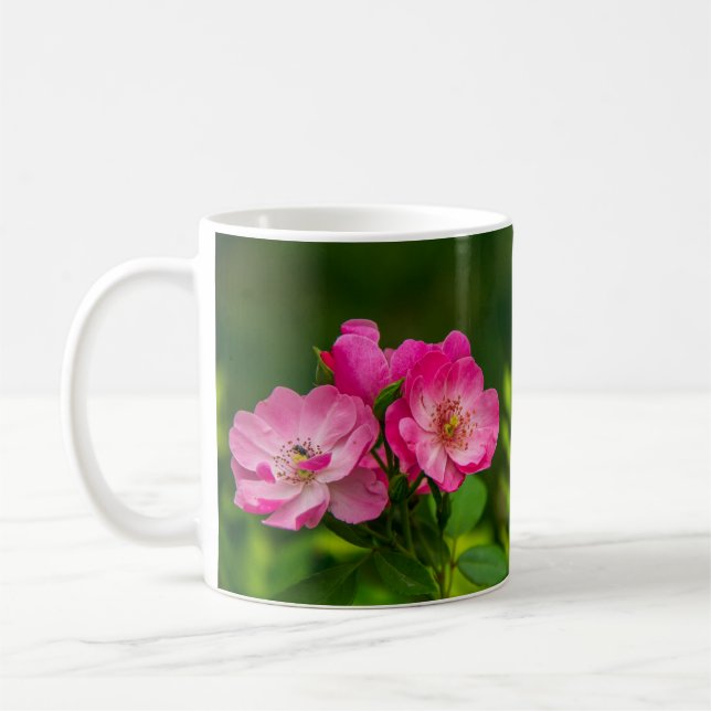 Caneca De Café Belos Flores Rosa-6845 (Esquerda)