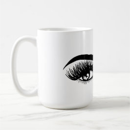 Caneca De Café Belos olhos Lash Extension Lash Lasers longos Mulh